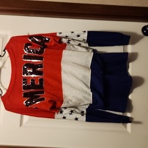 VICTORIA SECRET BLING LONG SLEEVE SHIRT OVERSIZE